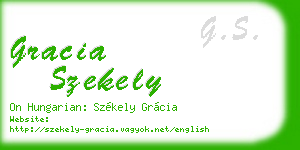 gracia szekely business card